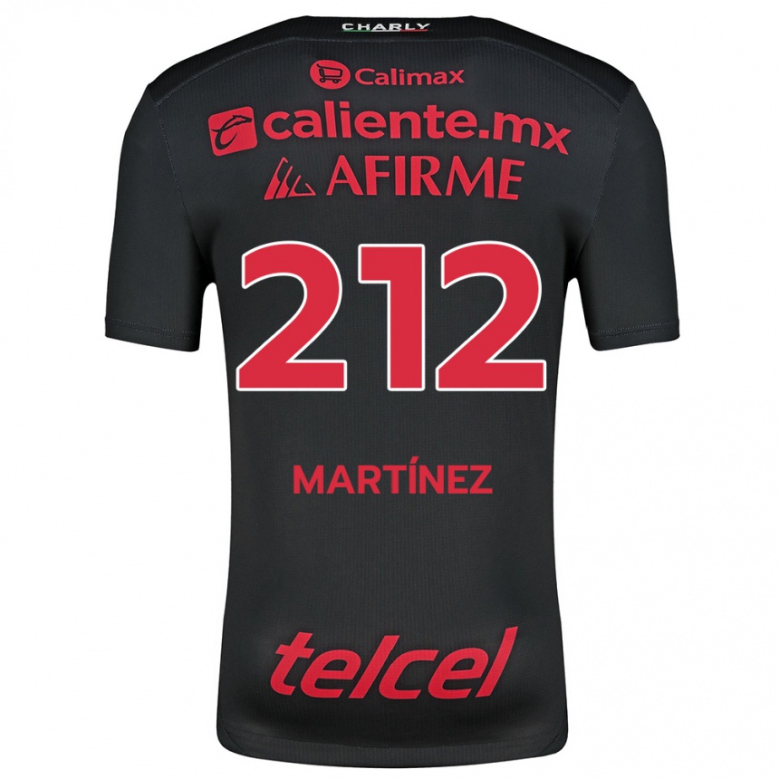 Men Football Juan Martínez #212 Black Red Home Jersey 2024/25 T-Shirt Australia