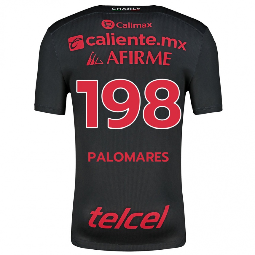 Men Football Ramón Palomares #198 Black Red Home Jersey 2024/25 T-Shirt Australia