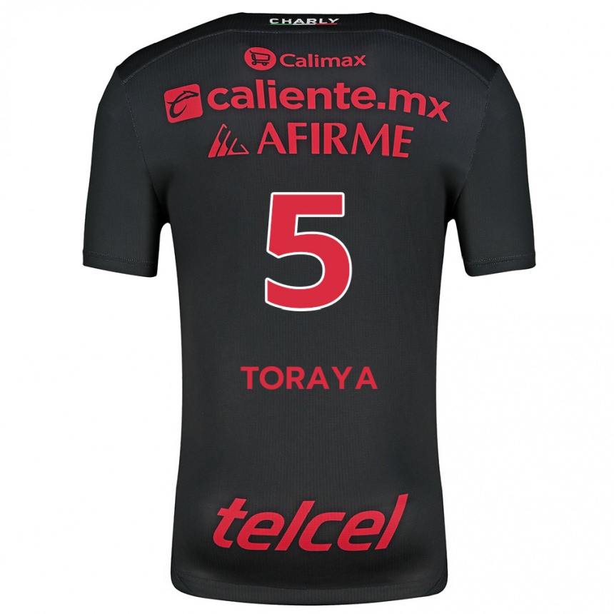 Men Football Yadira Toraya #5 Black Red Home Jersey 2024/25 T-Shirt Australia