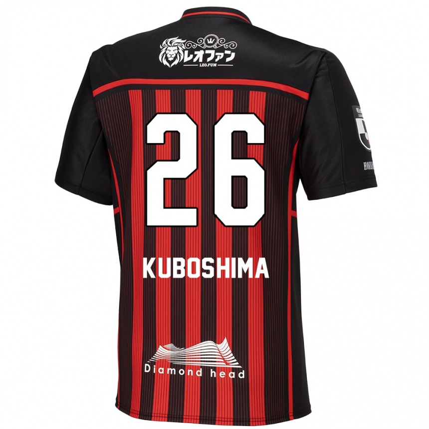 Men Football Takeharu Kuboshima #26 Red Black Home Jersey 2024/25 T-Shirt Australia