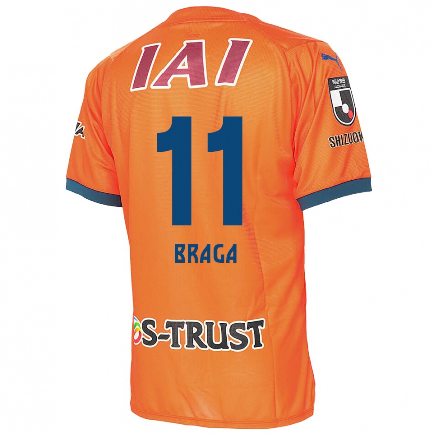 Men Football Lucas Braga #11 Orange Blue Home Jersey 2024/25 T-Shirt Australia