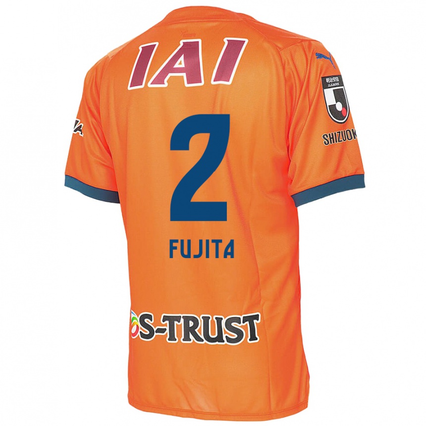 Men Football Shunsuke Fujita #2 Orange Blue Home Jersey 2024/25 T-Shirt Australia