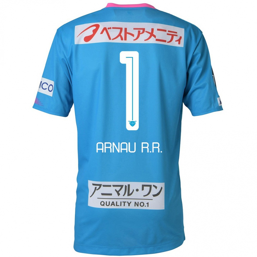 Men Football Arnau Riera #1 Blue Pink Home Jersey 2024/25 T-Shirt Australia