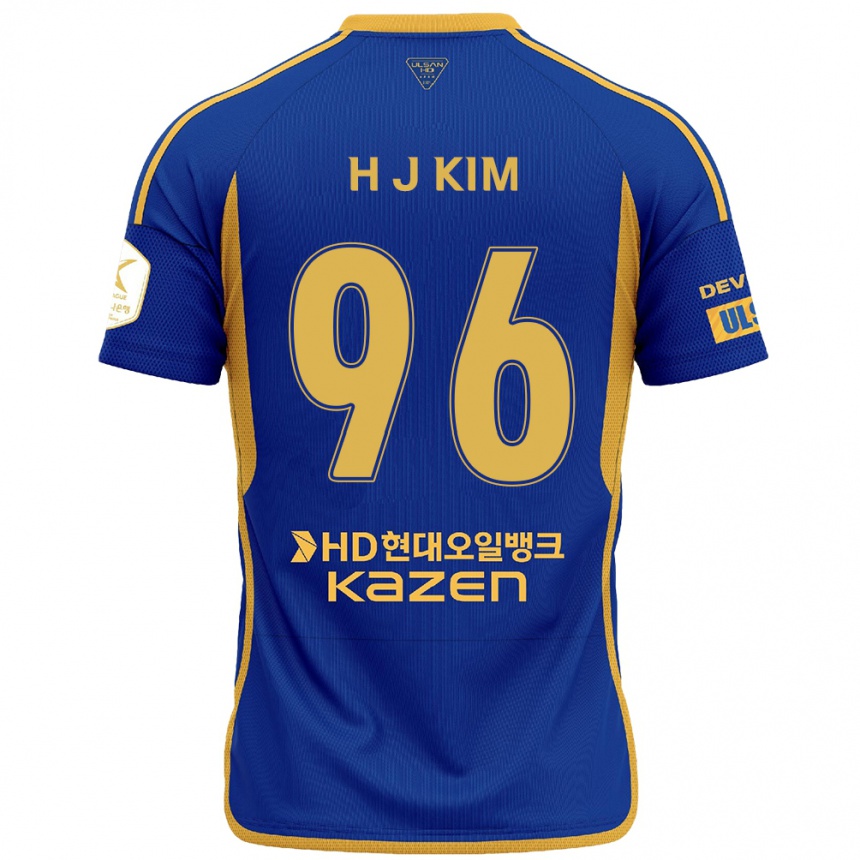 Men Football Ji-Hyun Kim #96 Blue Yellow Home Jersey 2024/25 T-Shirt Australia