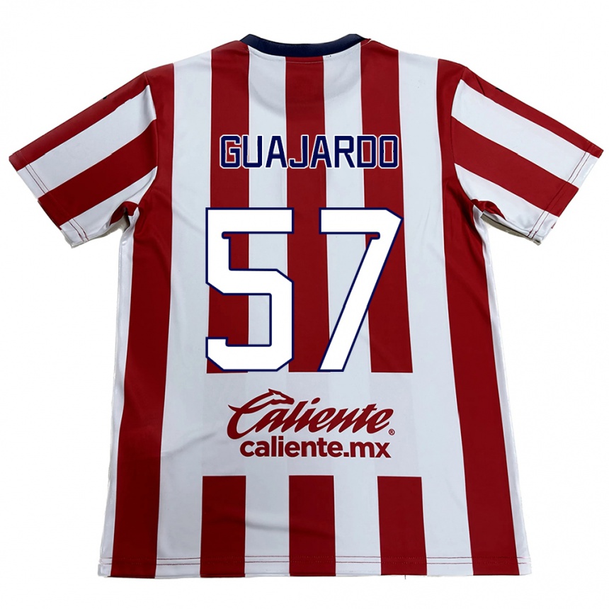 Men Football Dylan Guajardo #57 Red White Home Jersey 2024/25 T-Shirt Australia