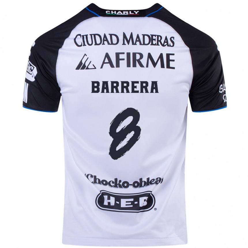 Men Football Pablo Barrera #8 Black Blue Home Jersey 2024/25 T-Shirt Australia