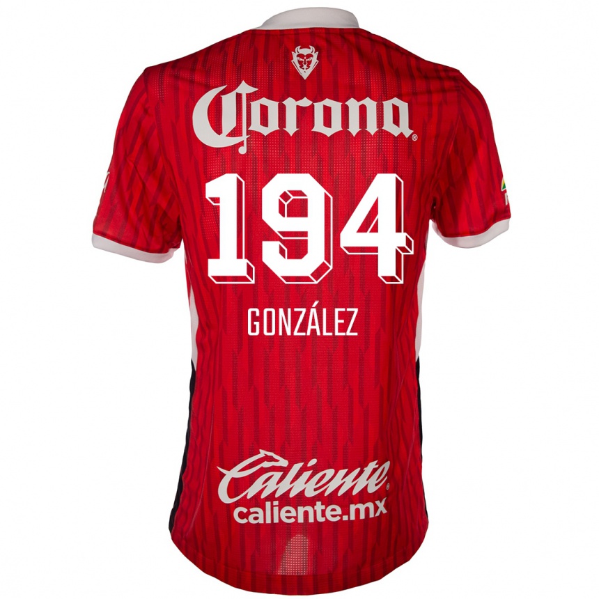 Men Football Cristopher González #194 Red White Home Jersey 2024/25 T-Shirt Australia