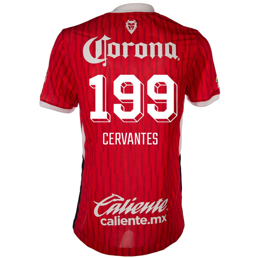 Men Football Axel Cervantes #199 Red White Home Jersey 2024/25 T-Shirt Australia