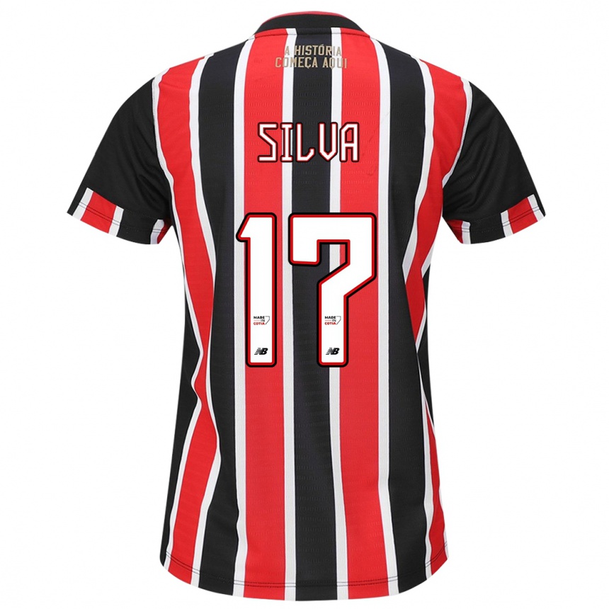 Men Football André Silva #17 Black Red White Away Jersey 2024/25 T-Shirt Australia