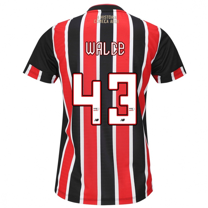 Men Football Walce #43 Black Red White Away Jersey 2024/25 T-Shirt Australia