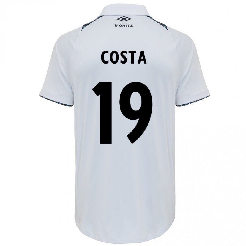 Men Football Diego Costa #19 White Blue Away Jersey 2024/25 T-Shirt Australia