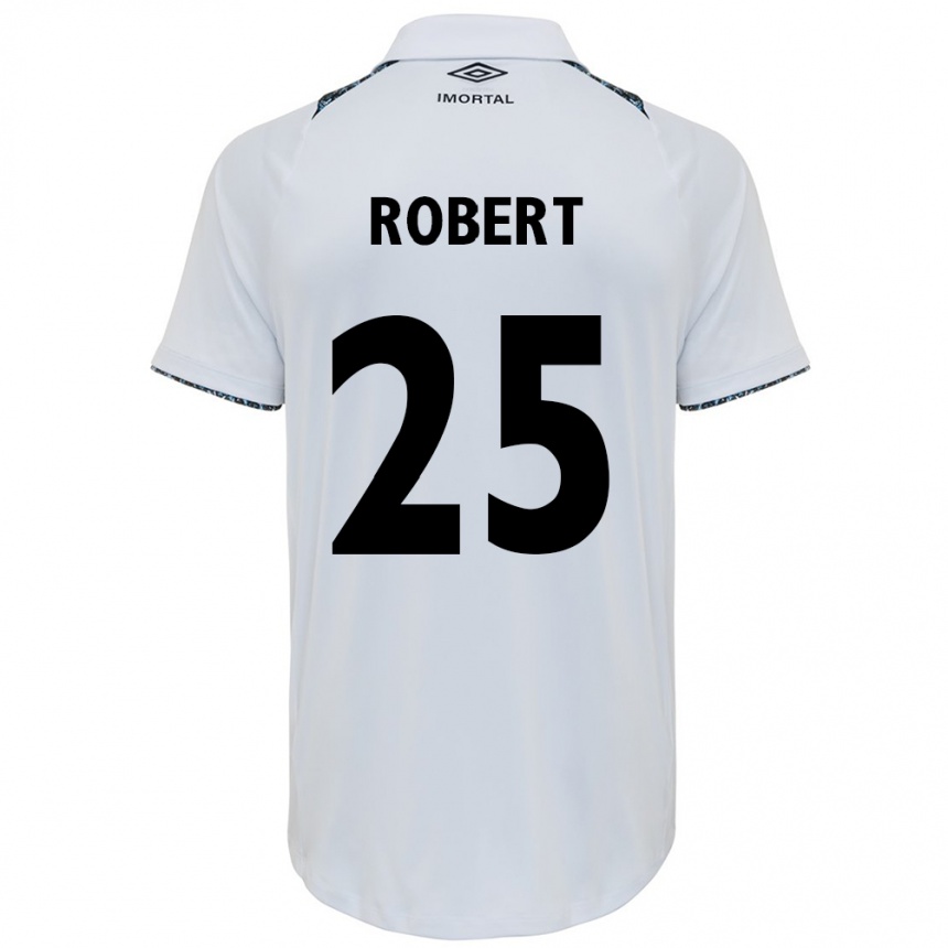 Men Football Jhonata Robert #25 White Blue Away Jersey 2024/25 T-Shirt Australia