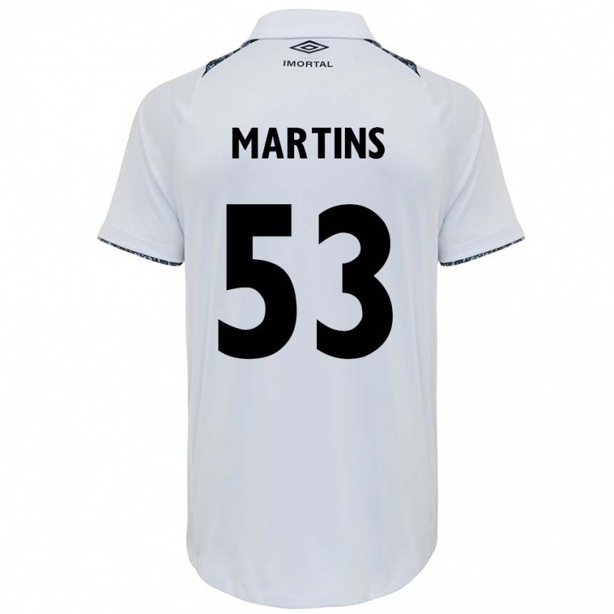 Men Football Gustavo Martins #53 White Blue Away Jersey 2024/25 T-Shirt Australia