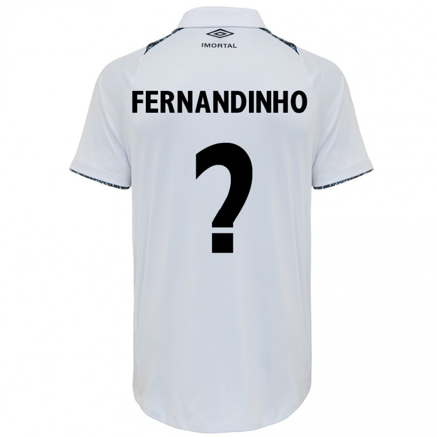 Men Football Fernandinho #0 White Blue Away Jersey 2024/25 T-Shirt Australia