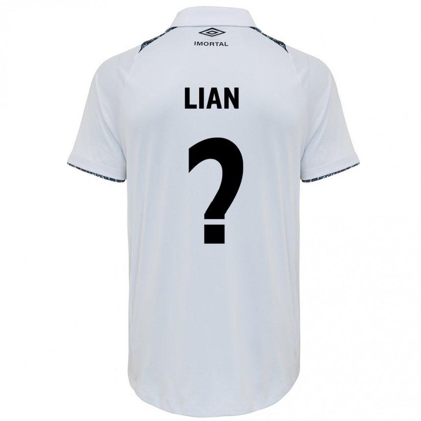 Men Football Lian #0 White Blue Away Jersey 2024/25 T-Shirt Australia