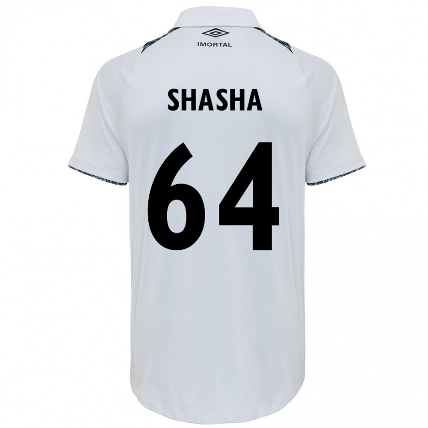 Men Football Shashá #64 White Blue Away Jersey 2024/25 T-Shirt Australia