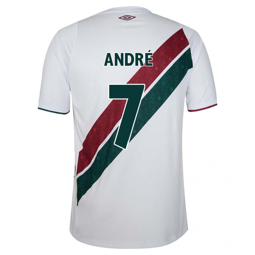 Men Football André #7 White Green Maroon Away Jersey 2024/25 T-Shirt Australia