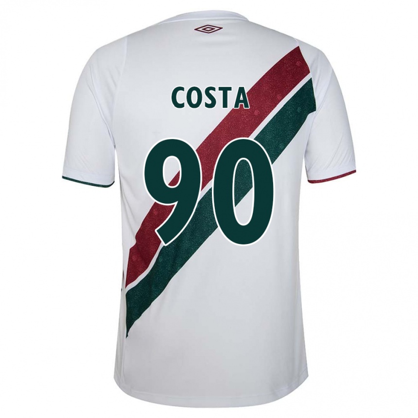 Men Football Douglas Costa #90 White Green Maroon Away Jersey 2024/25 T-Shirt Australia