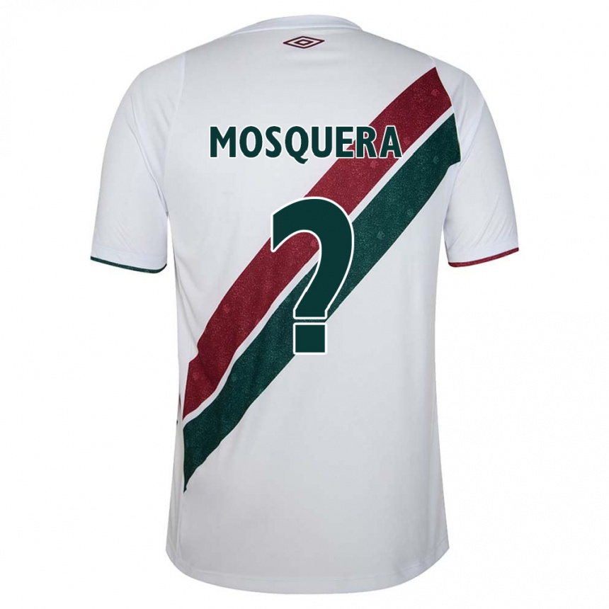 Men Football Yuleiver Mosquera #0 White Green Maroon Away Jersey 2024/25 T-Shirt Australia