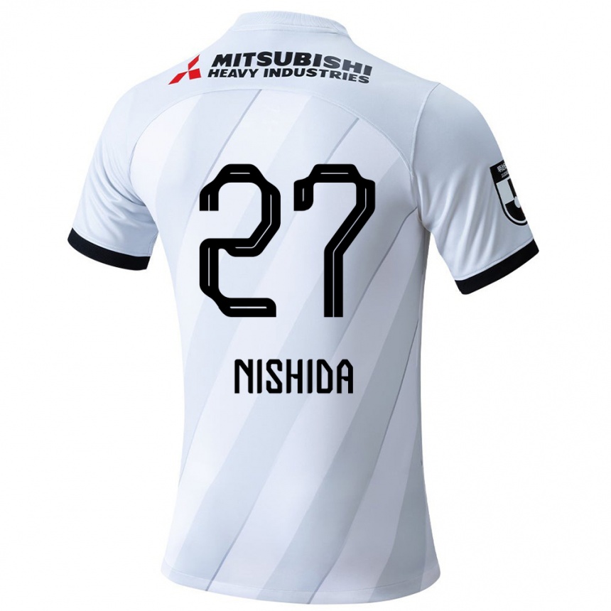 Men Football Haruto Nishida #27 White Grey Away Jersey 2024/25 T-Shirt Australia