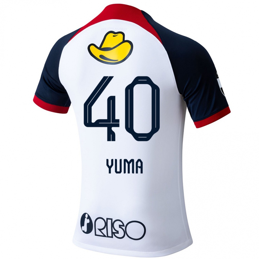 Men Football Yuma Suzuki #40 White Blue Red Away Jersey 2024/25 T-Shirt Australia