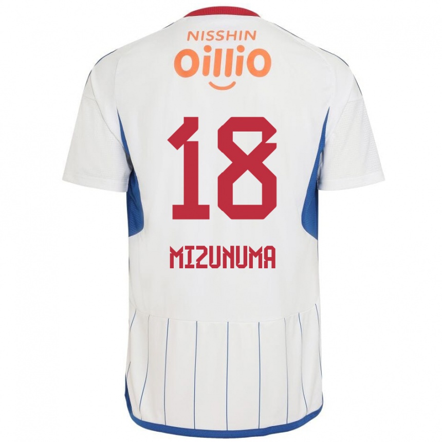 Men Football Kota Mizunuma #18 White Blue Red Away Jersey 2024/25 T-Shirt Australia