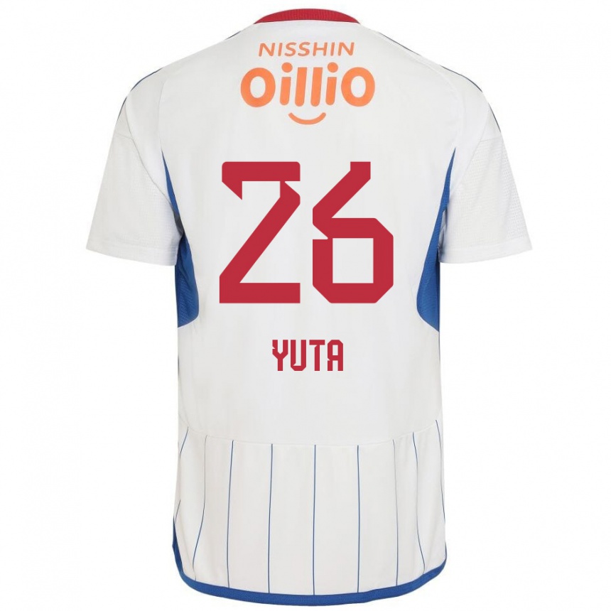 Men Football Yuta Koike #26 White Blue Red Away Jersey 2024/25 T-Shirt Australia