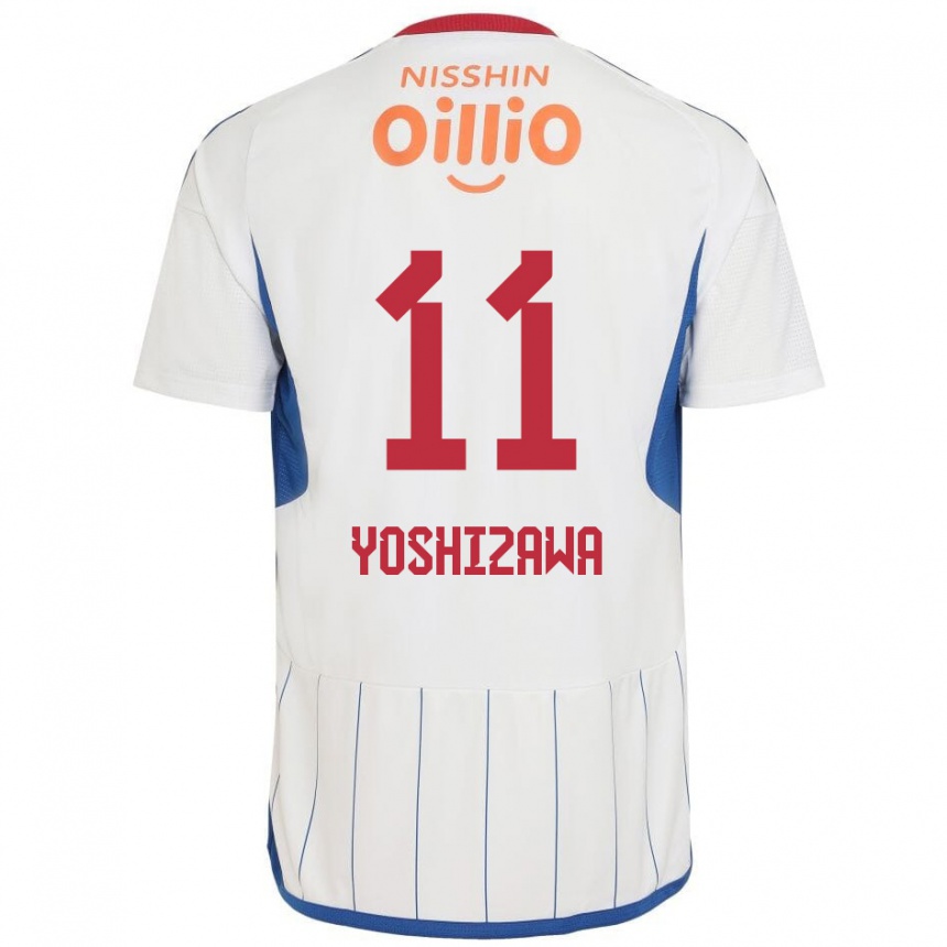 Men Football Mirai Yoshizawa #11 White Blue Red Away Jersey 2024/25 T-Shirt Australia