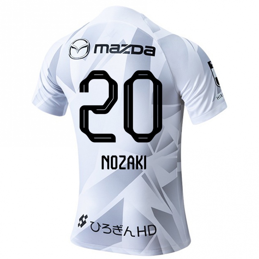 Men Football Kota Nozaki #20 White Grey Black Away Jersey 2024/25 T-Shirt Australia