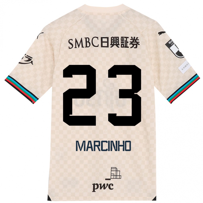 Men Football Marcinho #23 White Gray Away Jersey 2024/25 T-Shirt Australia