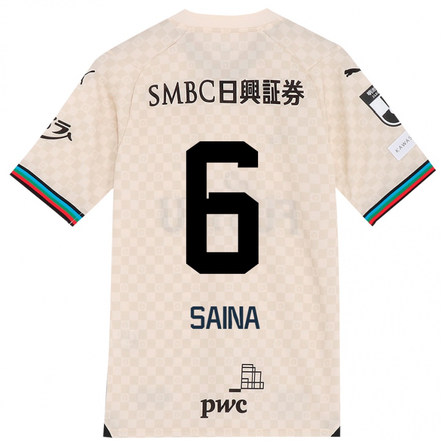 Men Football Yuta Saina #6 White Gray Away Jersey 2024/25 T-Shirt Australia