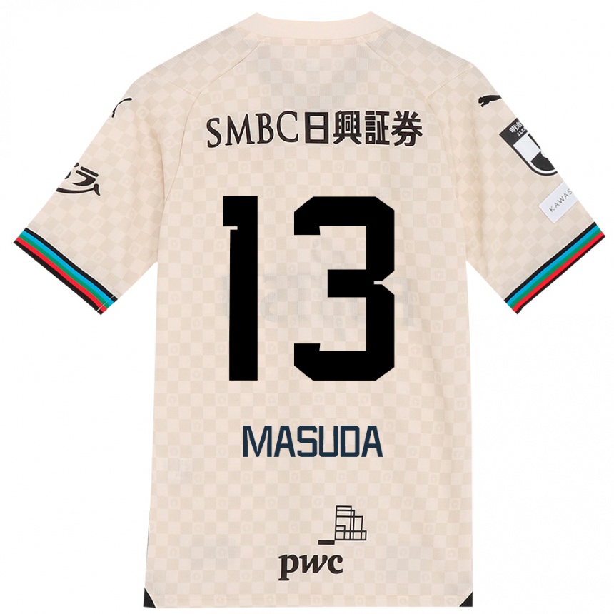 Men Football Hinata Masuda #13 White Gray Away Jersey 2024/25 T-Shirt Australia