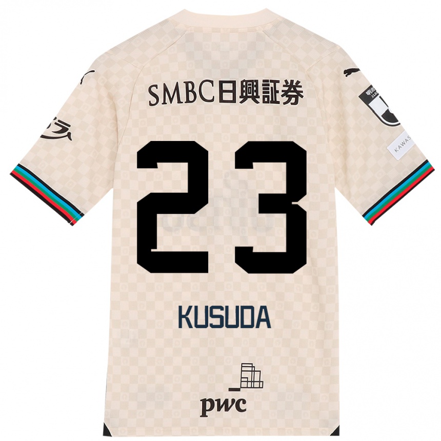 Men Football Haruki Kusuda #23 White Gray Away Jersey 2024/25 T-Shirt Australia