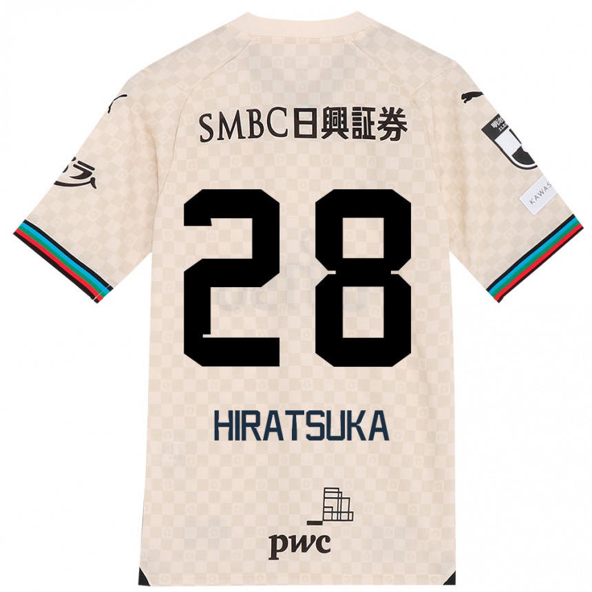 Men Football Hayato Hiratsuka #28 White Gray Away Jersey 2024/25 T-Shirt Australia