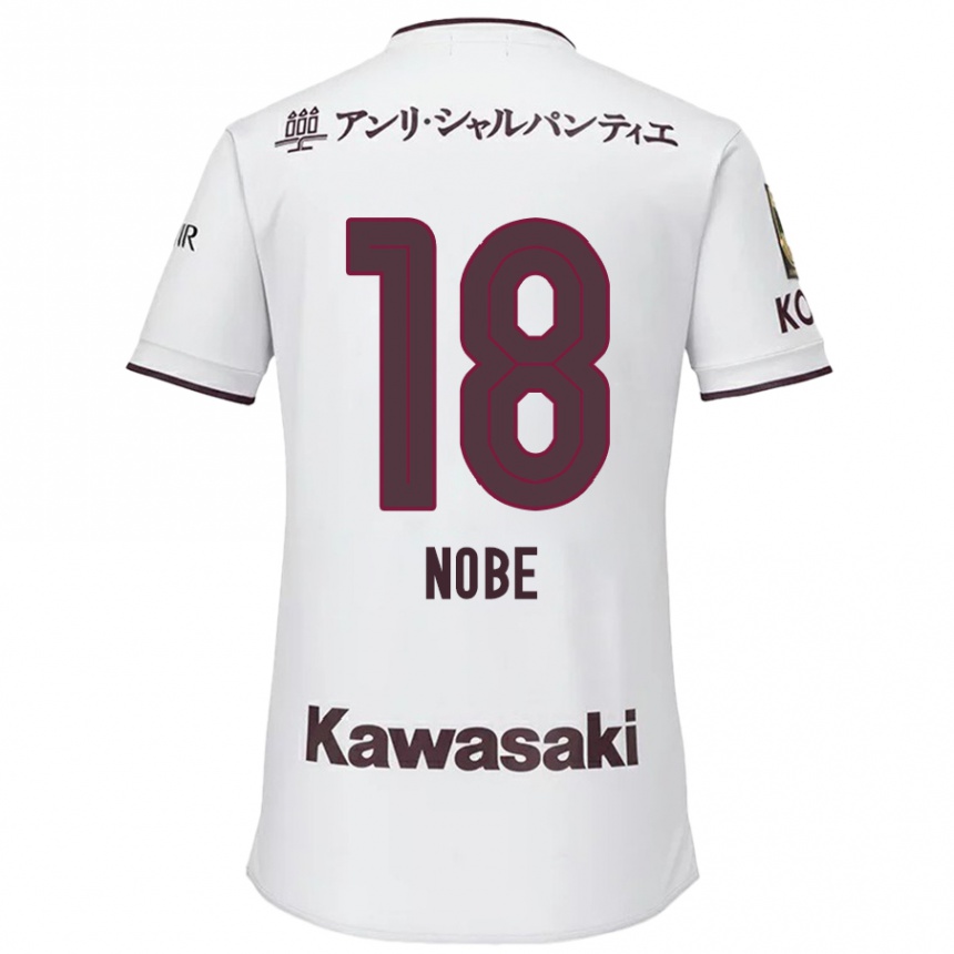 Men Football Tomohiro Nobe #18 White Red Away Jersey 2024/25 T-Shirt Australia