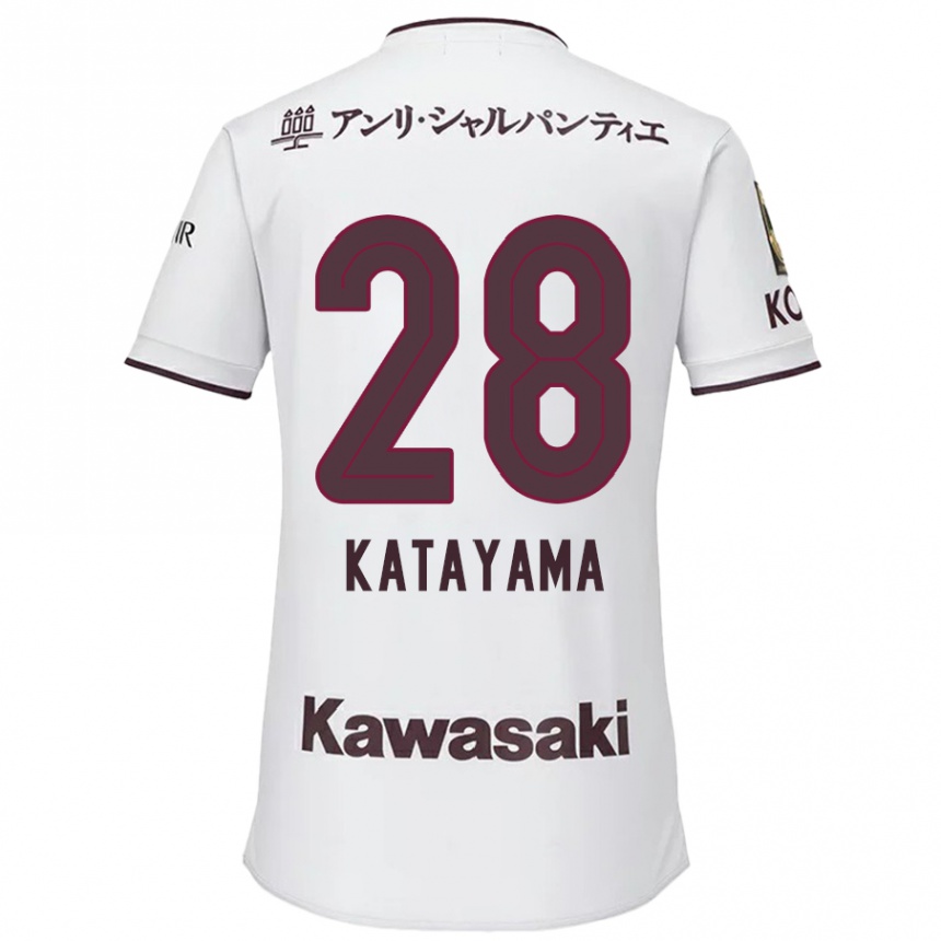 Men Football Kota Katayama #28 White Red Away Jersey 2024/25 T-Shirt Australia