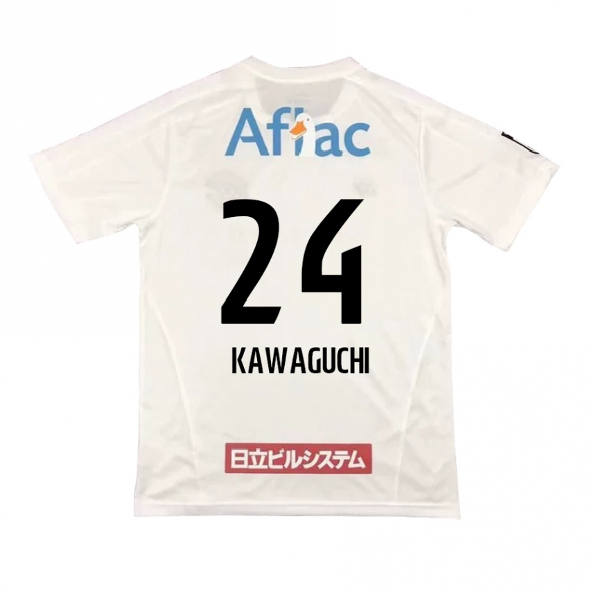 Men Football Naoki Kawaguchi #24 White Black Away Jersey 2024/25 T-Shirt Australia