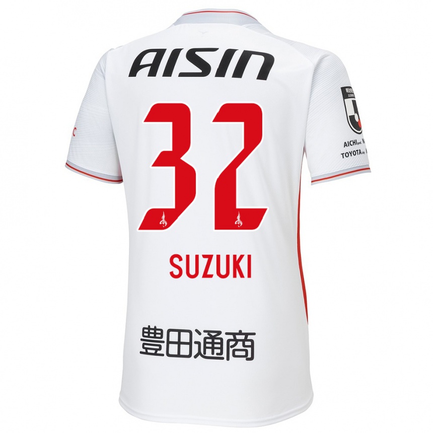 Men Football Haruto Suzuki #32 White Yellow Red Away Jersey 2024/25 T-Shirt Australia