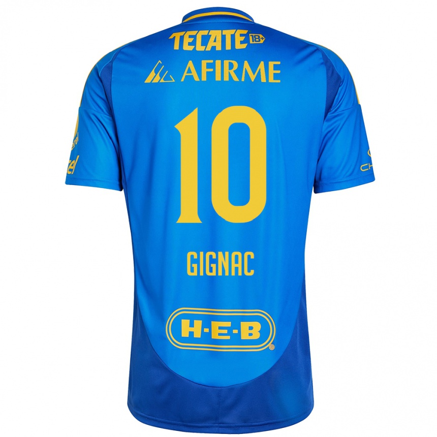 Men Football André-Pierre Gignac #10 Blue Yellow Away Jersey 2024/25 T-Shirt Australia