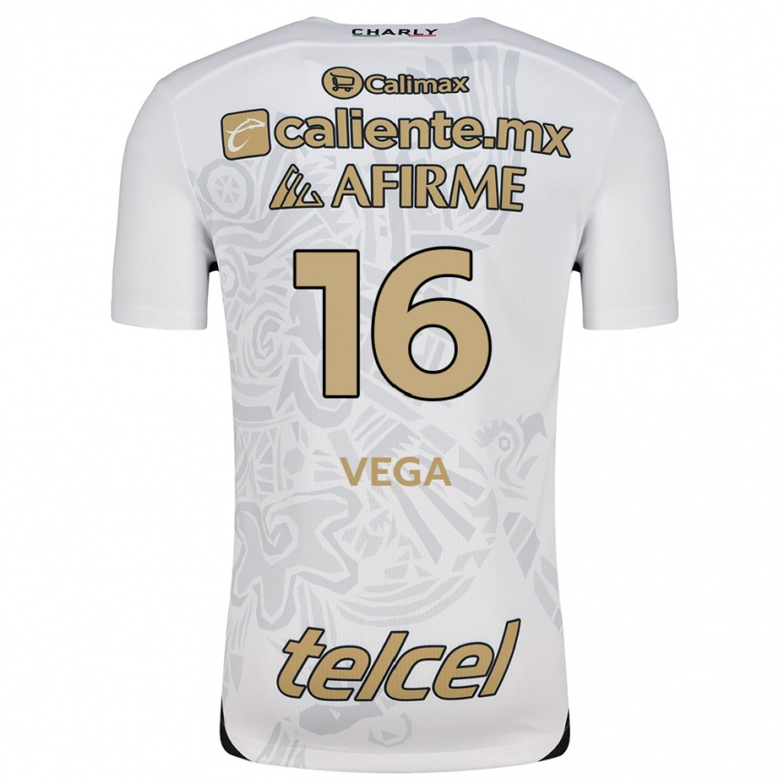 Men Football Jesús Vega #16 White Black Away Jersey 2024/25 T-Shirt Australia