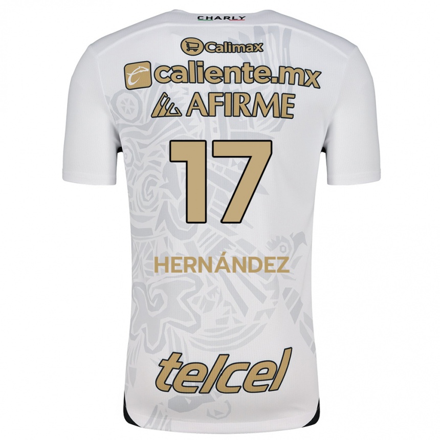 Men Football Rubén Hernández #17 White Black Away Jersey 2024/25 T-Shirt Australia