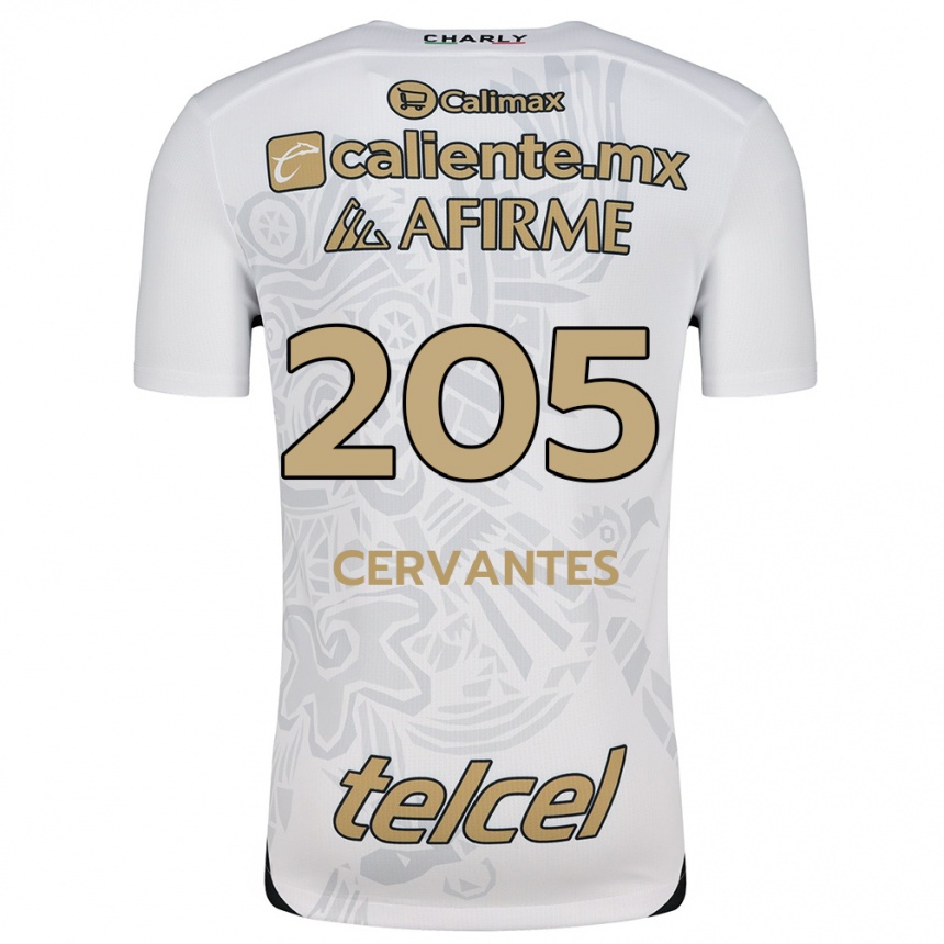 Men Football Sebastián Cervantes #205 White Black Away Jersey 2024/25 T-Shirt Australia