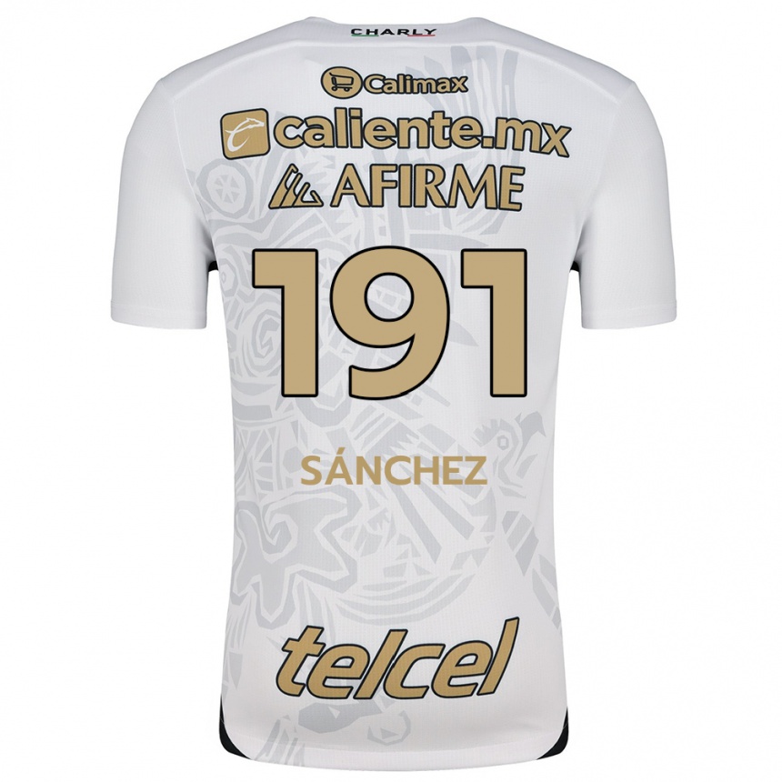 Men Football Diego Sánchez #191 White Black Away Jersey 2024/25 T-Shirt Australia