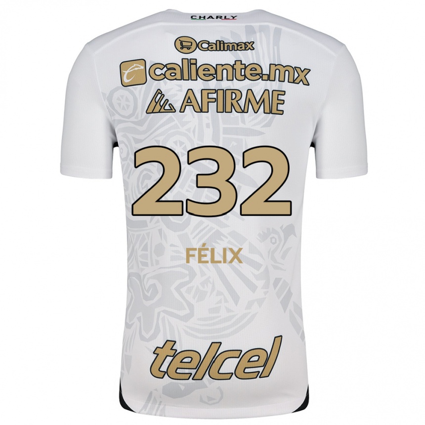 Men Football Erick Félix #232 White Black Away Jersey 2024/25 T-Shirt Australia