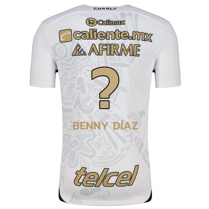 Men Football Benny Díaz #0 White Black Away Jersey 2024/25 T-Shirt Australia