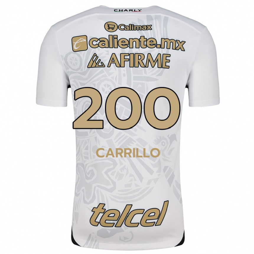 Men Football Manuel Carrillo #200 White Black Away Jersey 2024/25 T-Shirt Australia