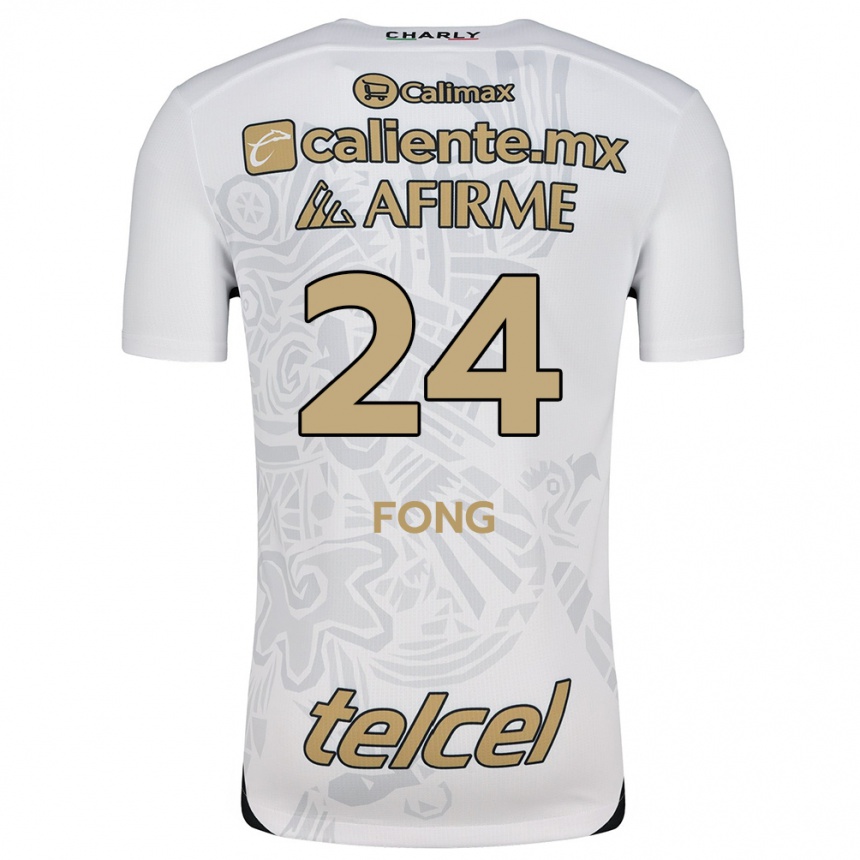 Men Football Michel Fong #24 White Black Away Jersey 2024/25 T-Shirt Australia