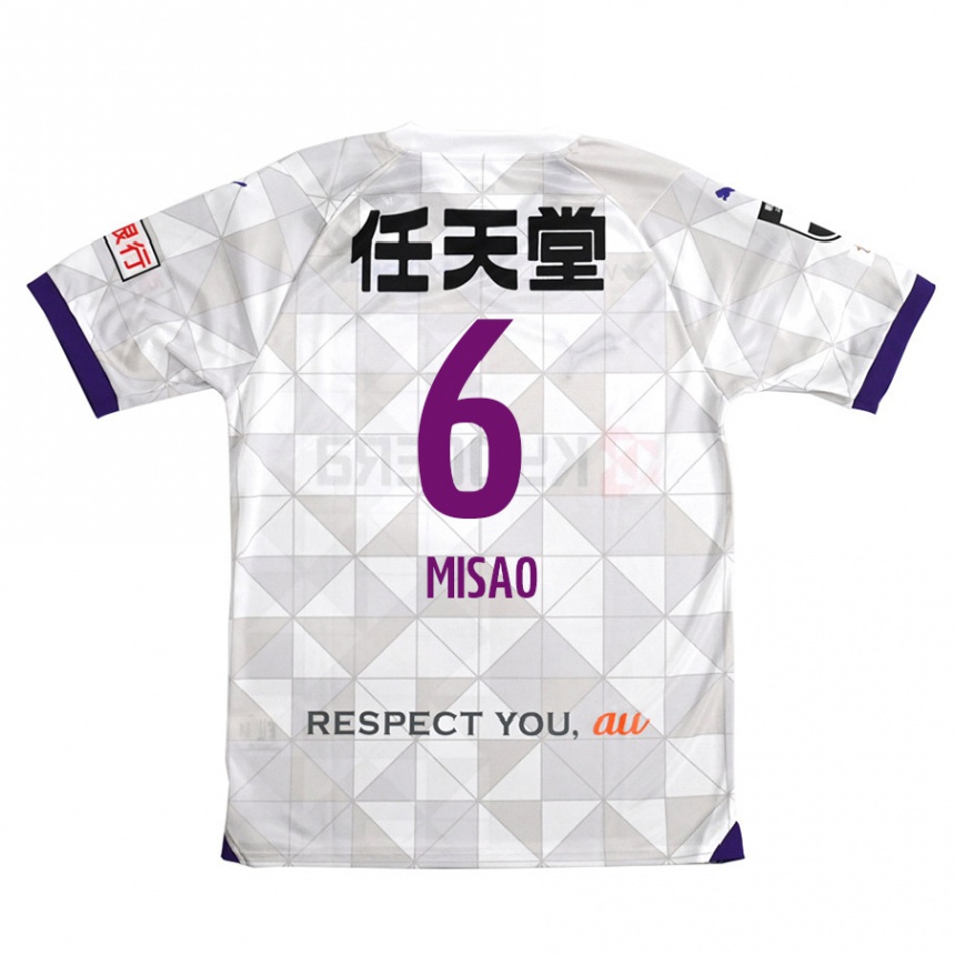 Men Football Yuto Misao #6 White Purple Away Jersey 2024/25 T-Shirt Australia