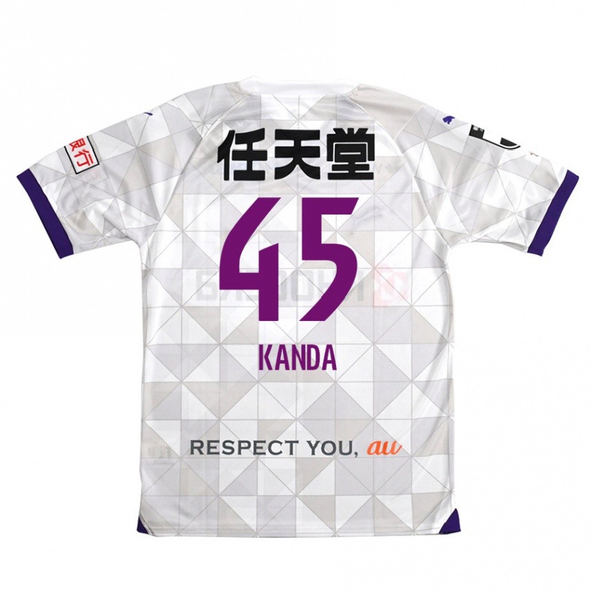 Men Football Kotaro Kanda #45 White Purple Away Jersey 2024/25 T-Shirt Australia