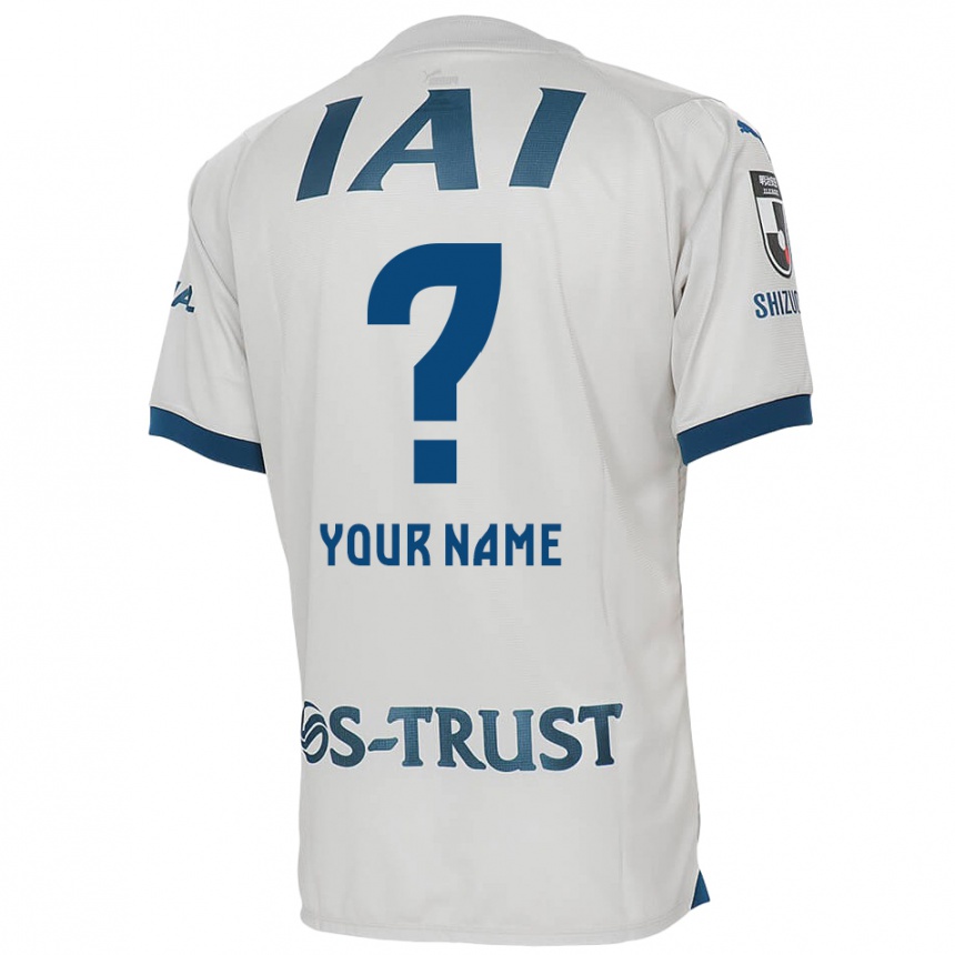 Men Football Your Name #0 White Blue Away Jersey 2024/25 T-Shirt Australia